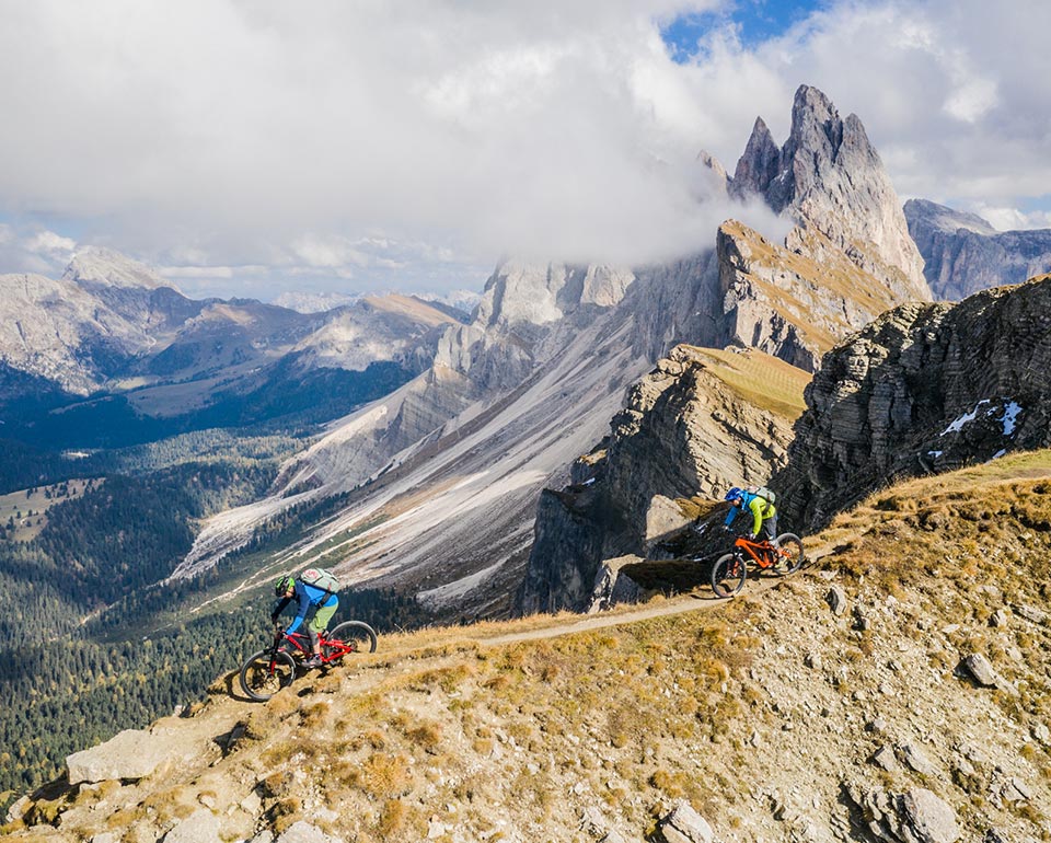 Mountain bike and MTB-tours - Seceda in Ortisei in Val Gardena